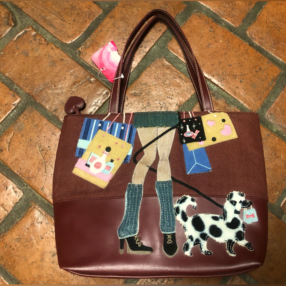 NWT Shopping & Walking Dog theme Purse